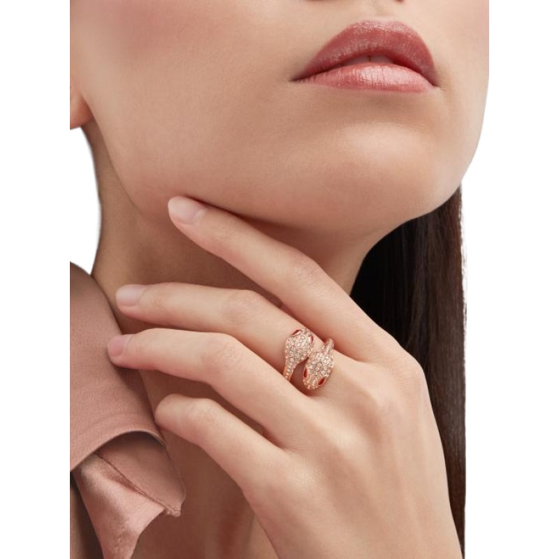 Replicate Serpenti Seduttori gilded snake ring(1:1 replica)