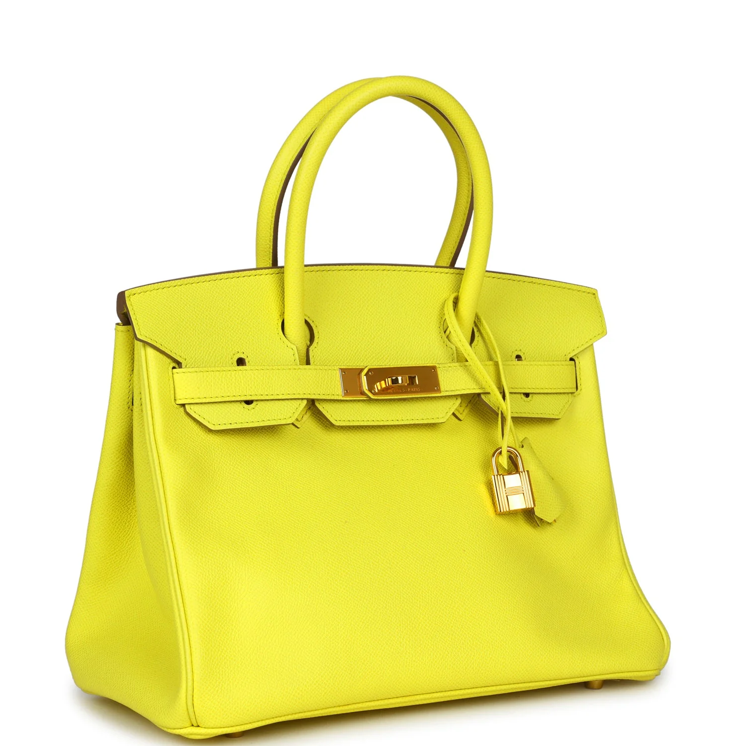 Replicate Hermes Birkin 30 Lime Epsom Gold Hardware(1:1 replica)