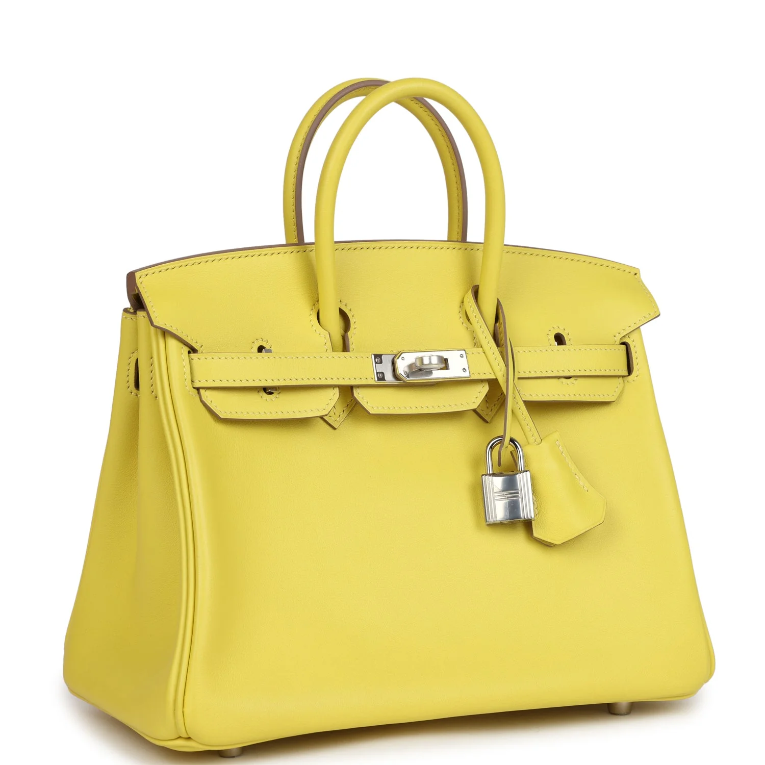 Replicate Hermes Birkin 25 Lime Swift Palladium Hardware(1:1 replica)