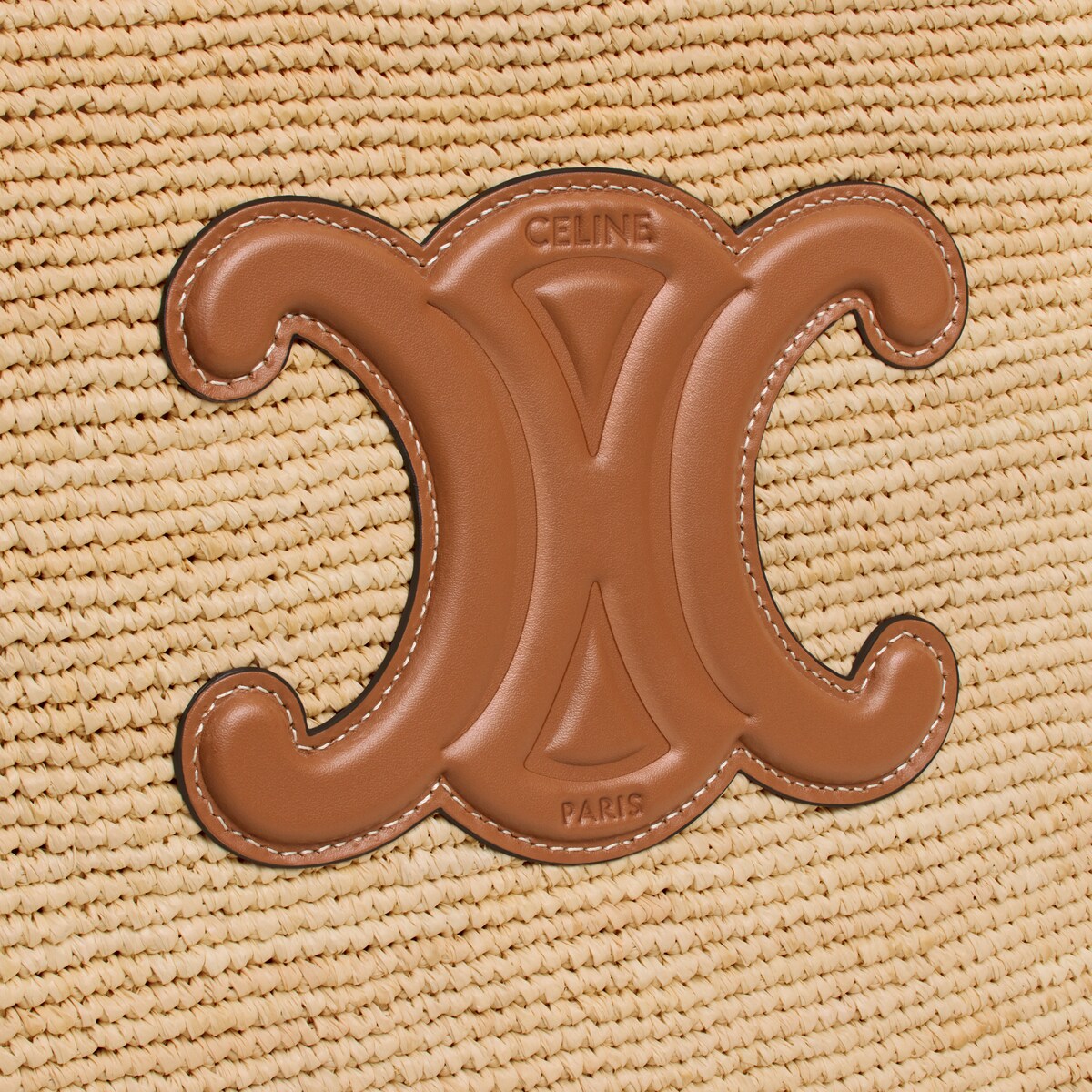 Replicate Celine Classic Panier Shopper Cabas IN RAFFIA AND CALFSKIN(1:1 replica)