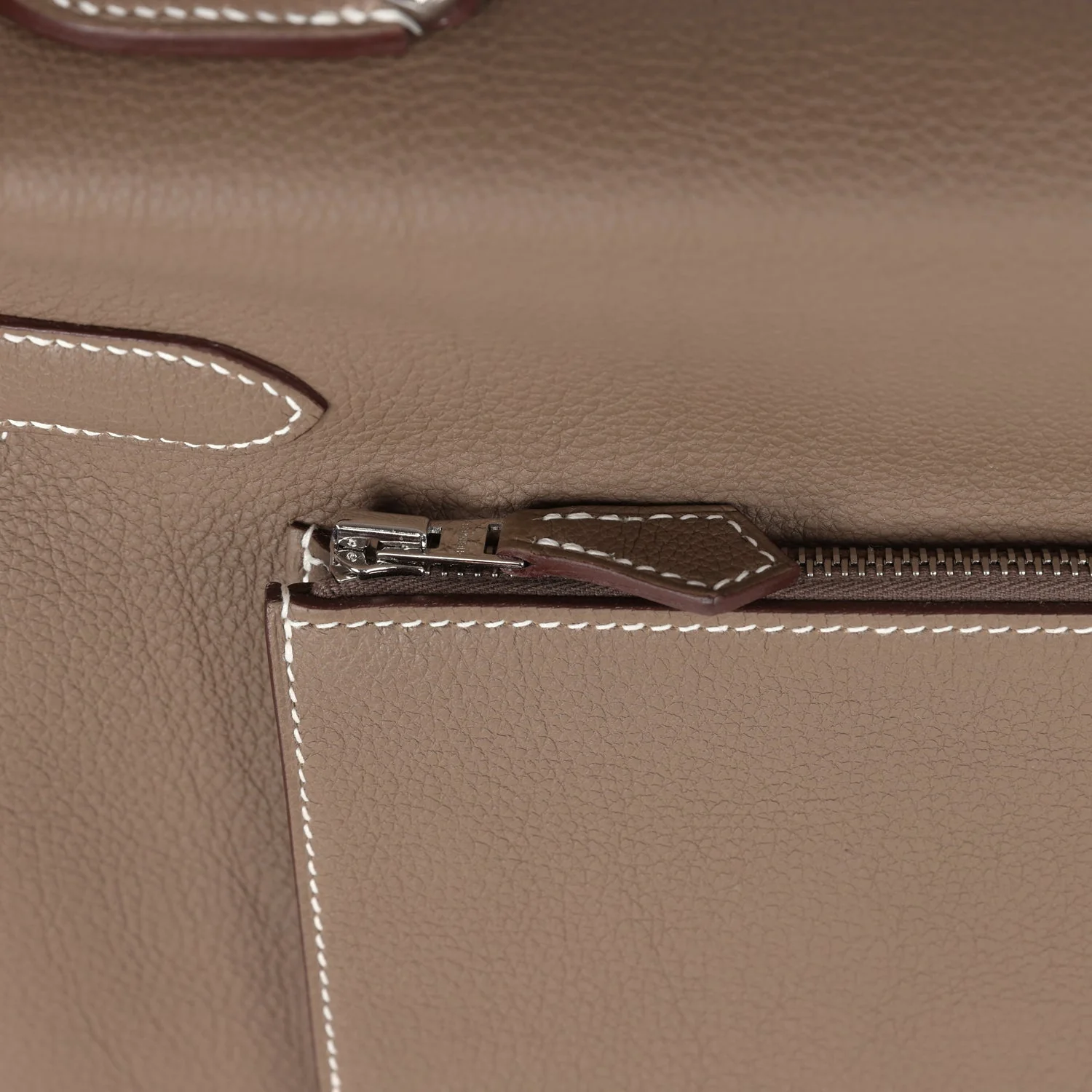 Replicate Hermes Kelly 42 Maxi Etoupe Togo Palladium Hardware(1:1 replica)