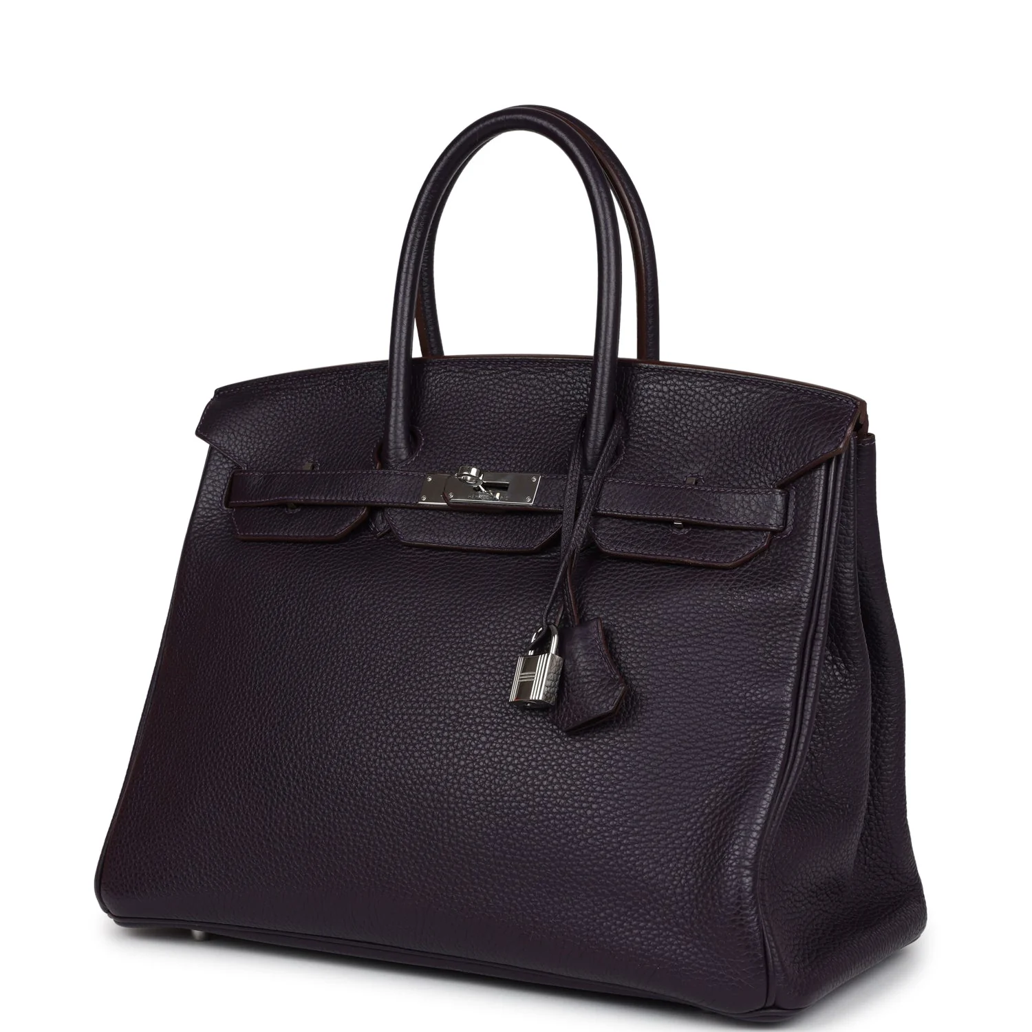 Replicate Hermes Birkin 35 Raisin Clemence Palladium Hardware(1:1 replica)