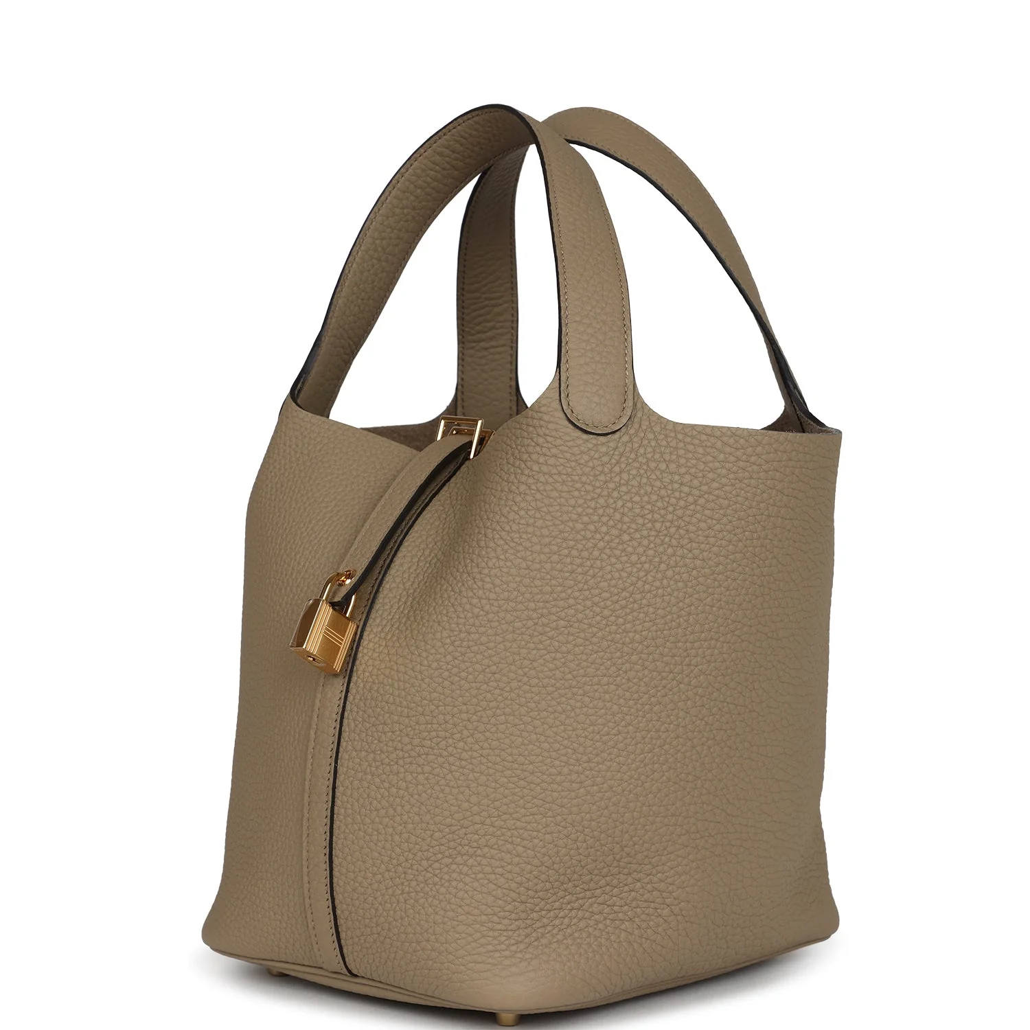 Replicate Hermes Picotin Lock 22 Beige Marfa Clemence Gold Hardware(1:1 replica)