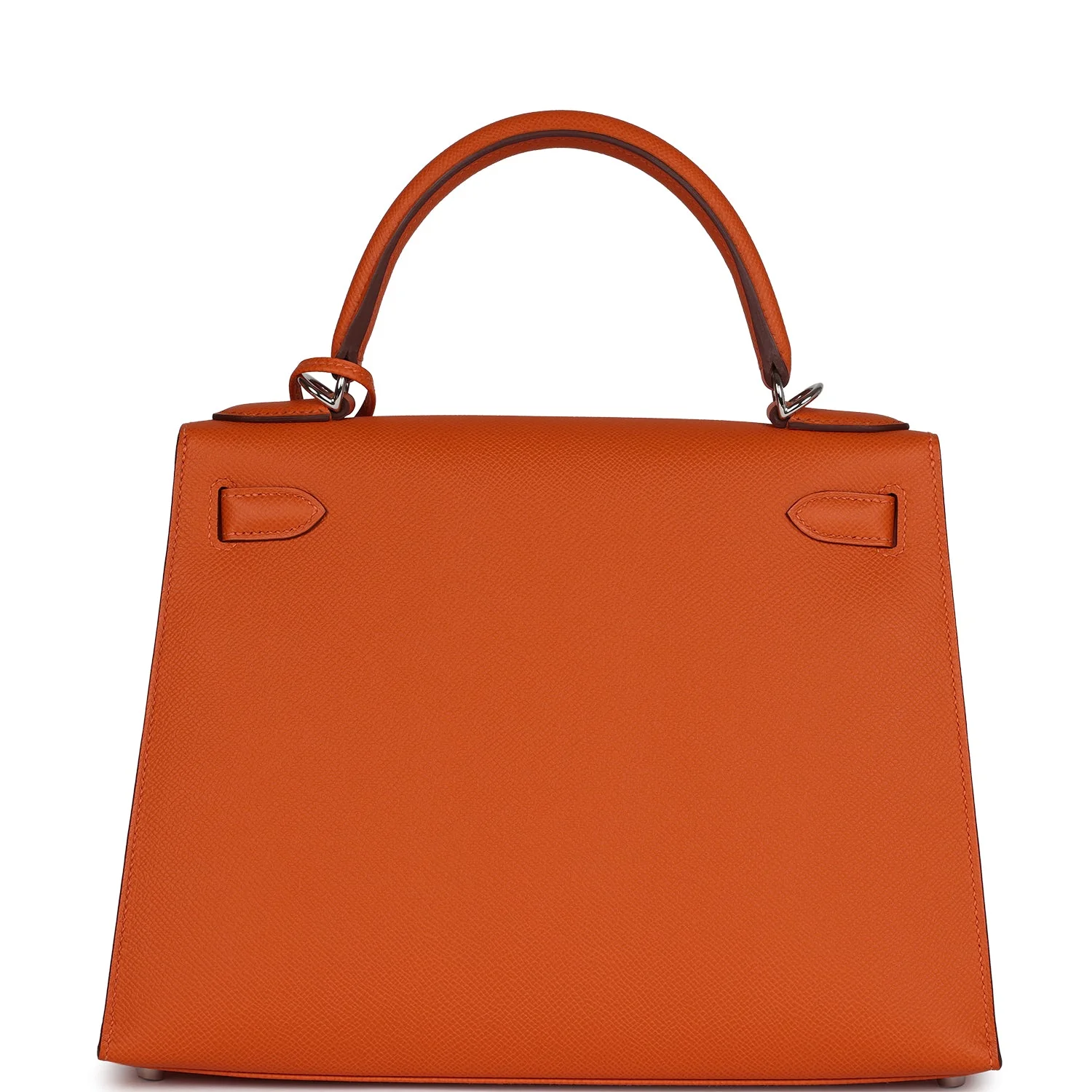 Replicate Hermes Kelly Sellier 28 Orange Epsom Palladium Hardware(1:1 replica)