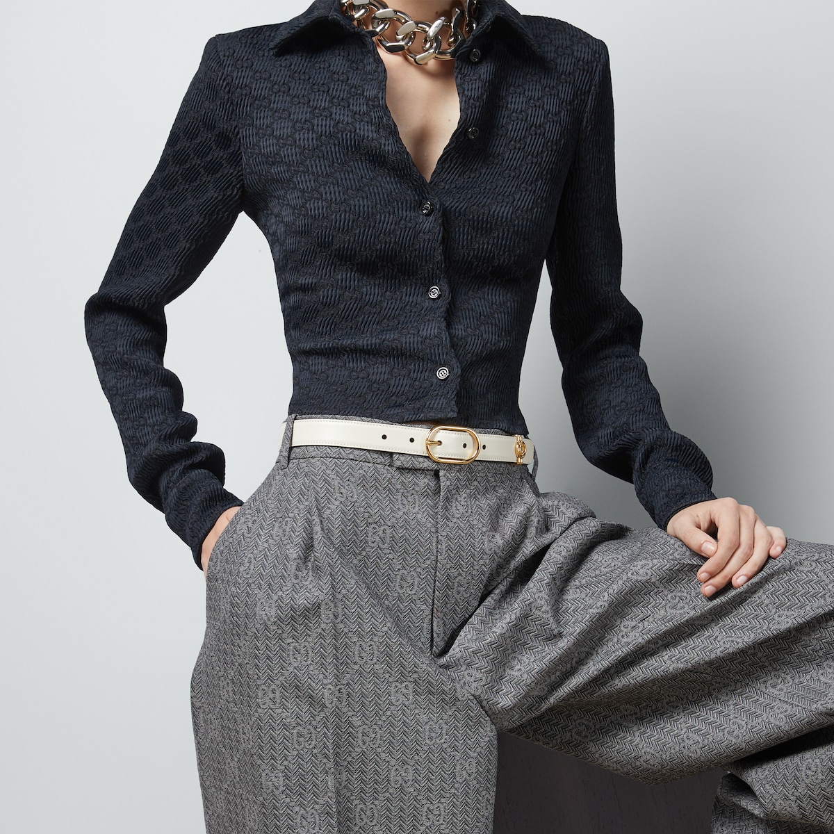 Replicate Belt with Round Interlocking G(1:1 replica)