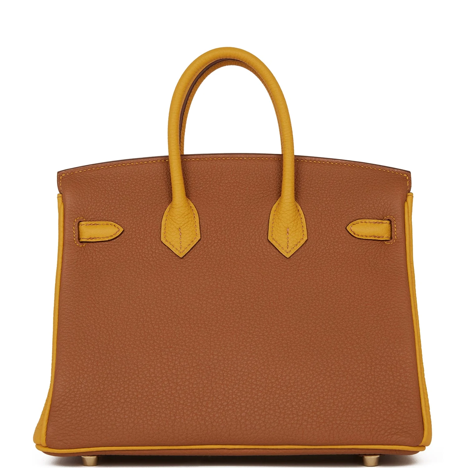 Replicate Hermes Special Order (HSS) Birkin 25 Gold and Jaune Ambre Togo Brushed Gold Hardware(1:1 replica)