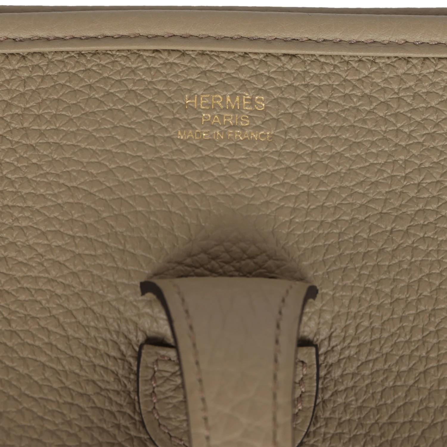 Replicate Hermes Evelyne III PM Beige Marfa Clemence Gold Hardware(1:1 replica)