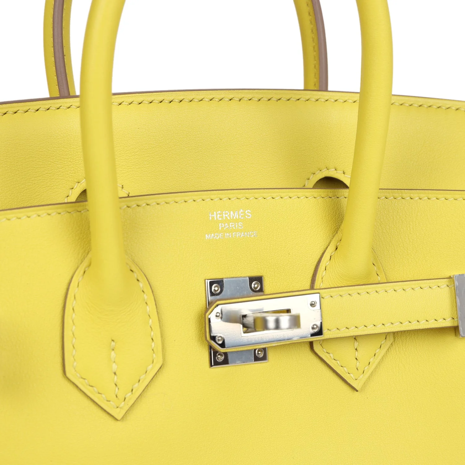 Replicate Hermes Birkin 25 Lime Swift Palladium Hardware(1:1 replica)