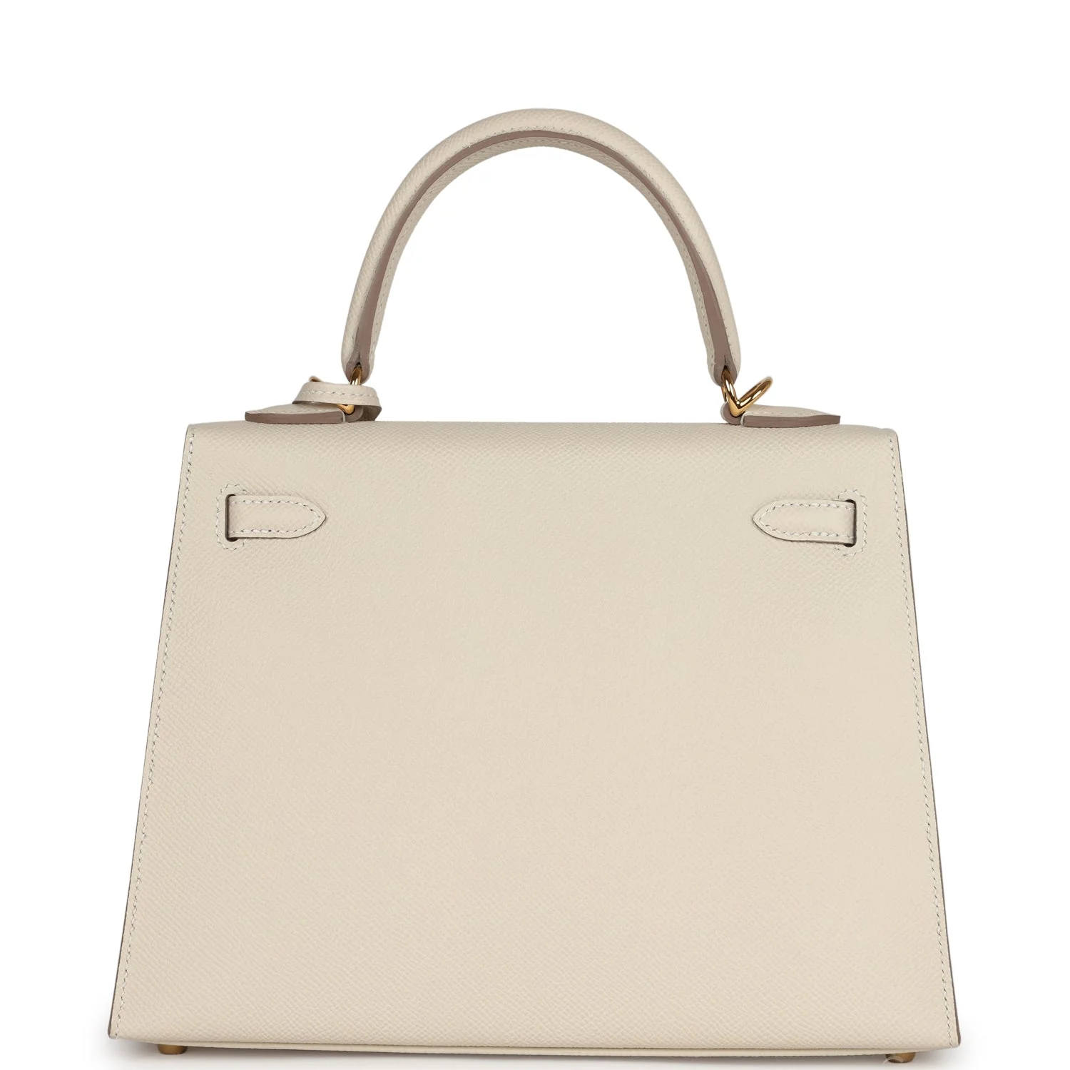 Replicate Hermes Kelly Sellier 25 Craie Epsom Gold Hardware(1:1 replica)