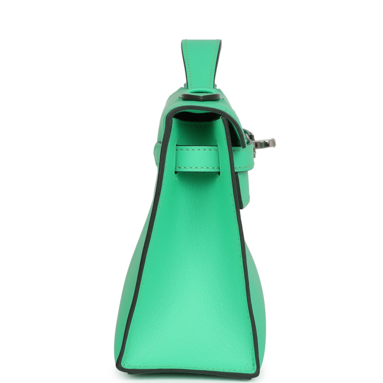 Replicate Hermes Kelly Pochette Vert Comics Swift Palladium Hardware(1:1 replica)