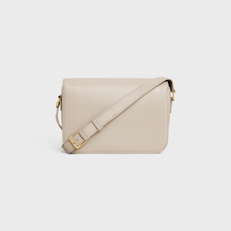 Replicate CLASSIQUE TRIOMPHE BAG IN SHINY CALFSKIN LIGHT STONE(1:1 replica)