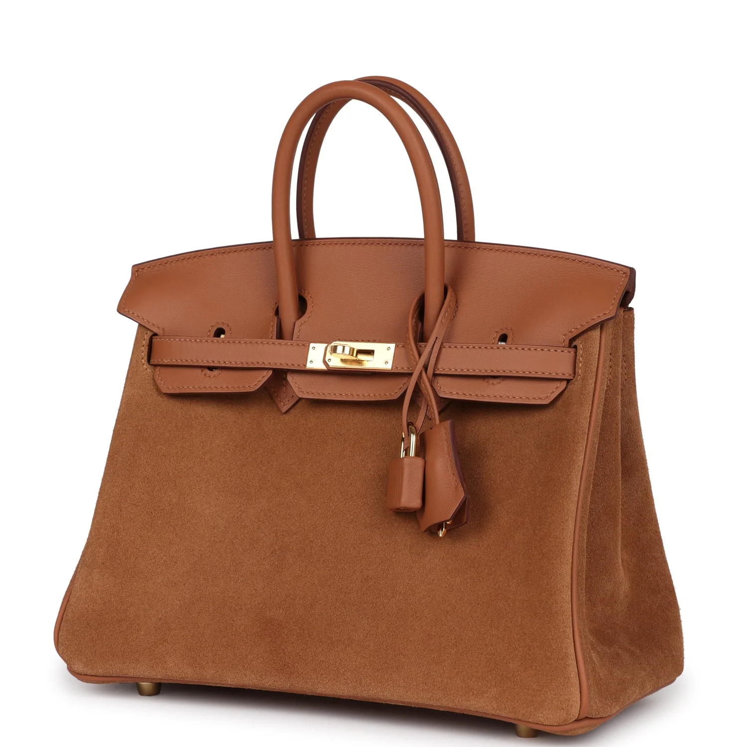 Replicate Hermes Birkin 25 Chamois Grizzly and Gold Swift Gold Hardware(1:1 replica)