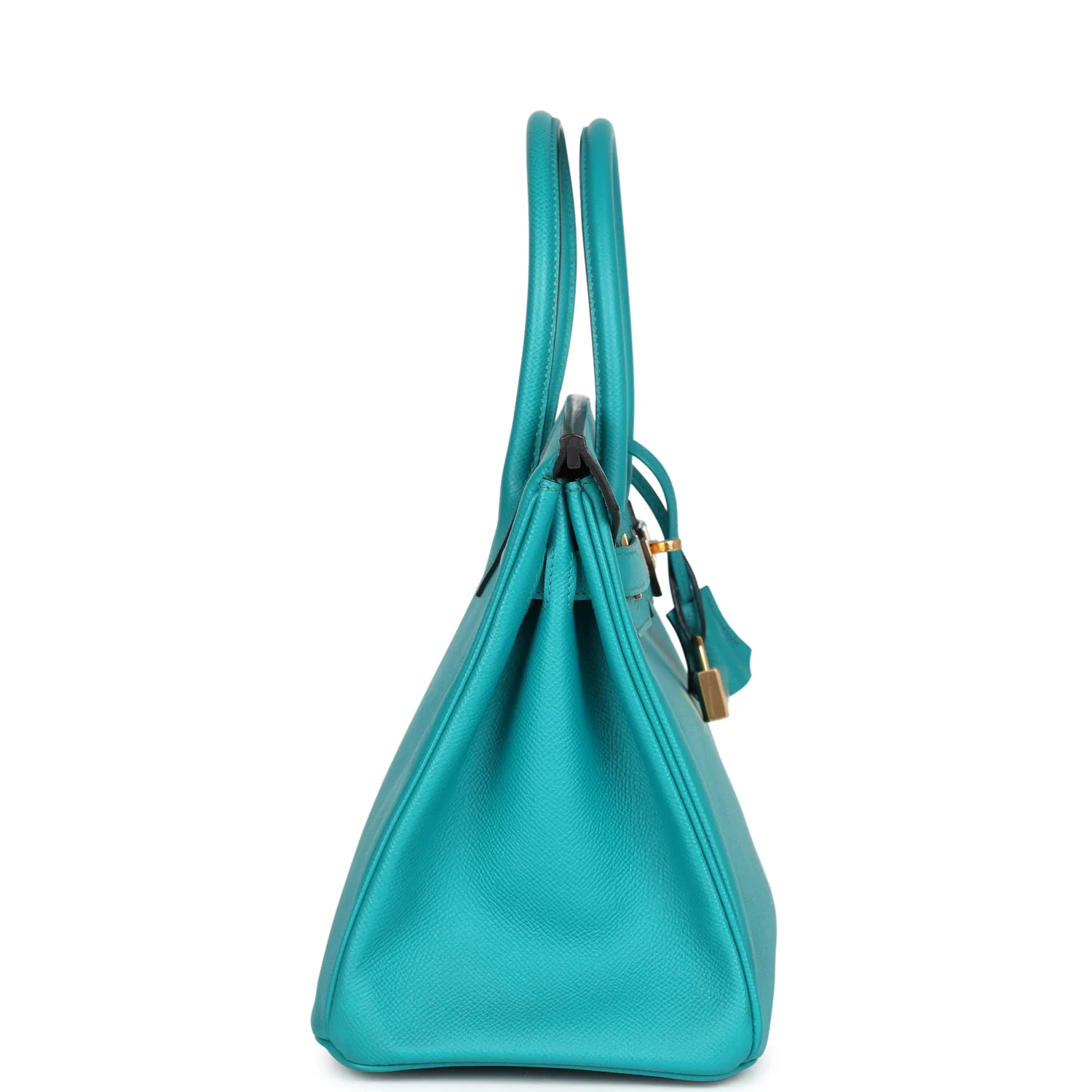 Replicate Hermes Birkin 30 Bleu Paon Epsom Gold Hardware(1:1 replica)