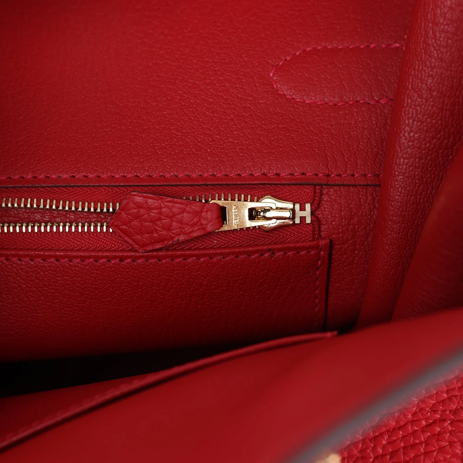 Replicate Hermes Birkin 35 Rouge Casaque Togo Gold Hardware(1:1 replica)