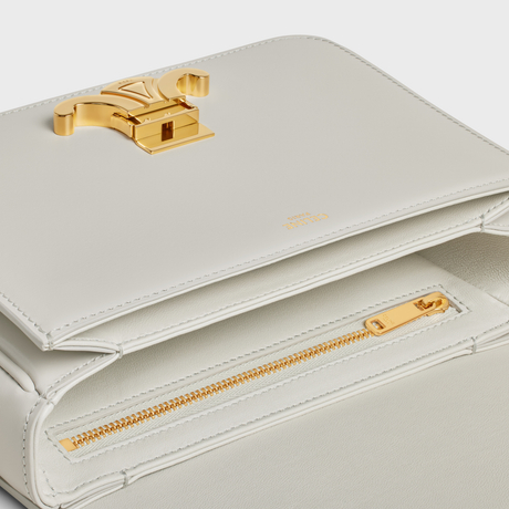 Replicate TEEN TRIOMPHE BAG IN SHINY CALFSKIN CHALK(1:1 replica)