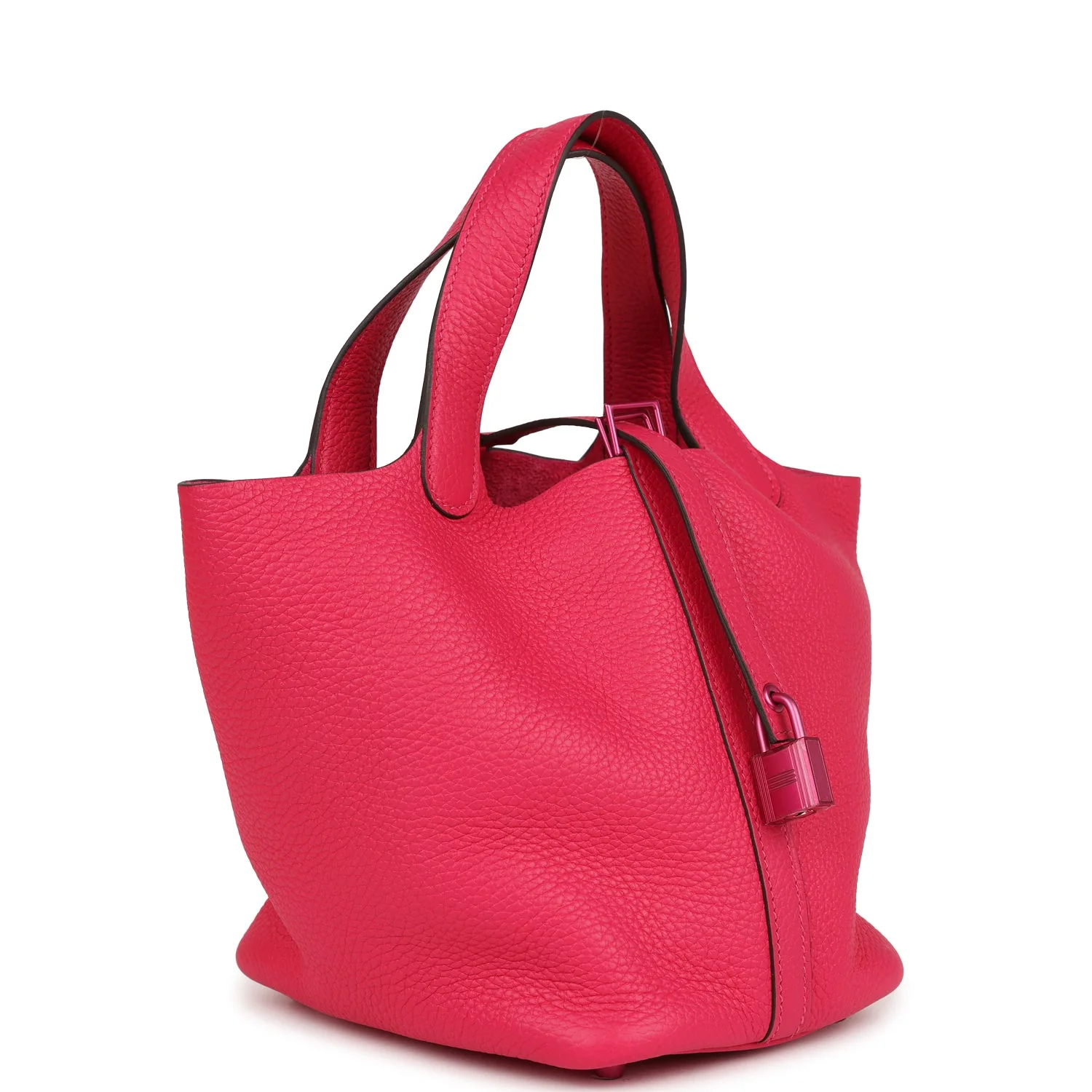 Replicate Hermes Monochrome Picotin Lock 18 Rose Mexico Clemence Pink Hardware(1:1 replica)