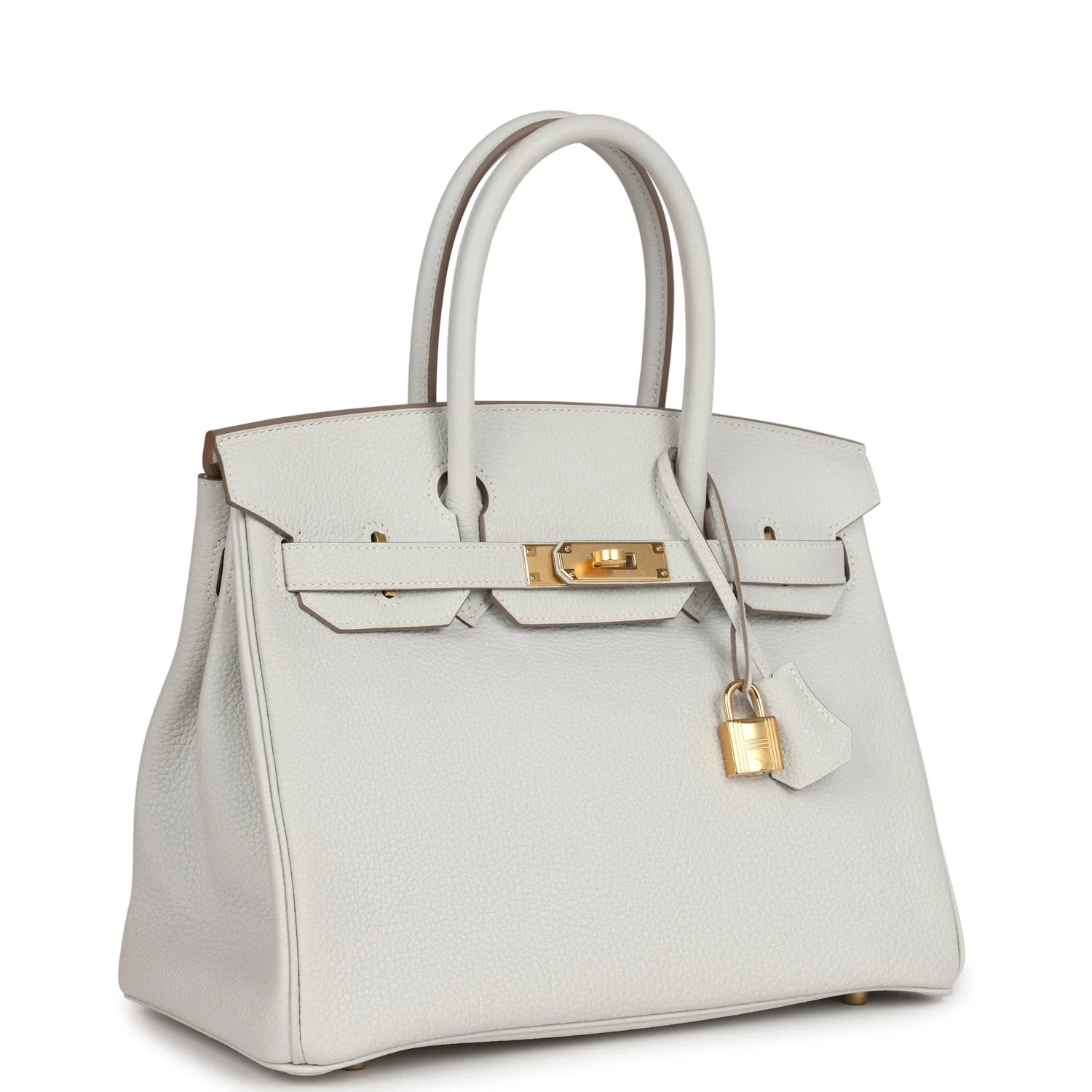 Replicate Hermes Birkin 30 Gris Perle Togo Gold Hardware(1:1 replica)