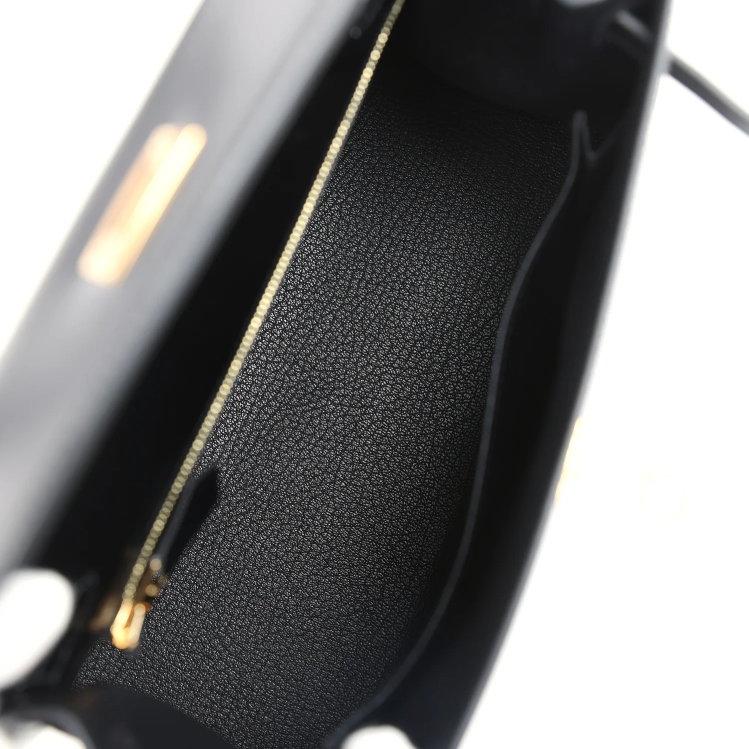 Replicate Hermes Kelly Sellier 25 Black Box Gold Hardware(1:1 replica)