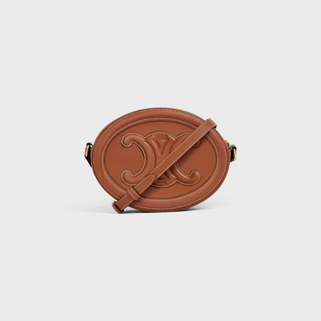 Replicate OVAL BAG CUIR TRIOMPHE IN SMOOTH CALFSKIN TAN(1:1 replica)