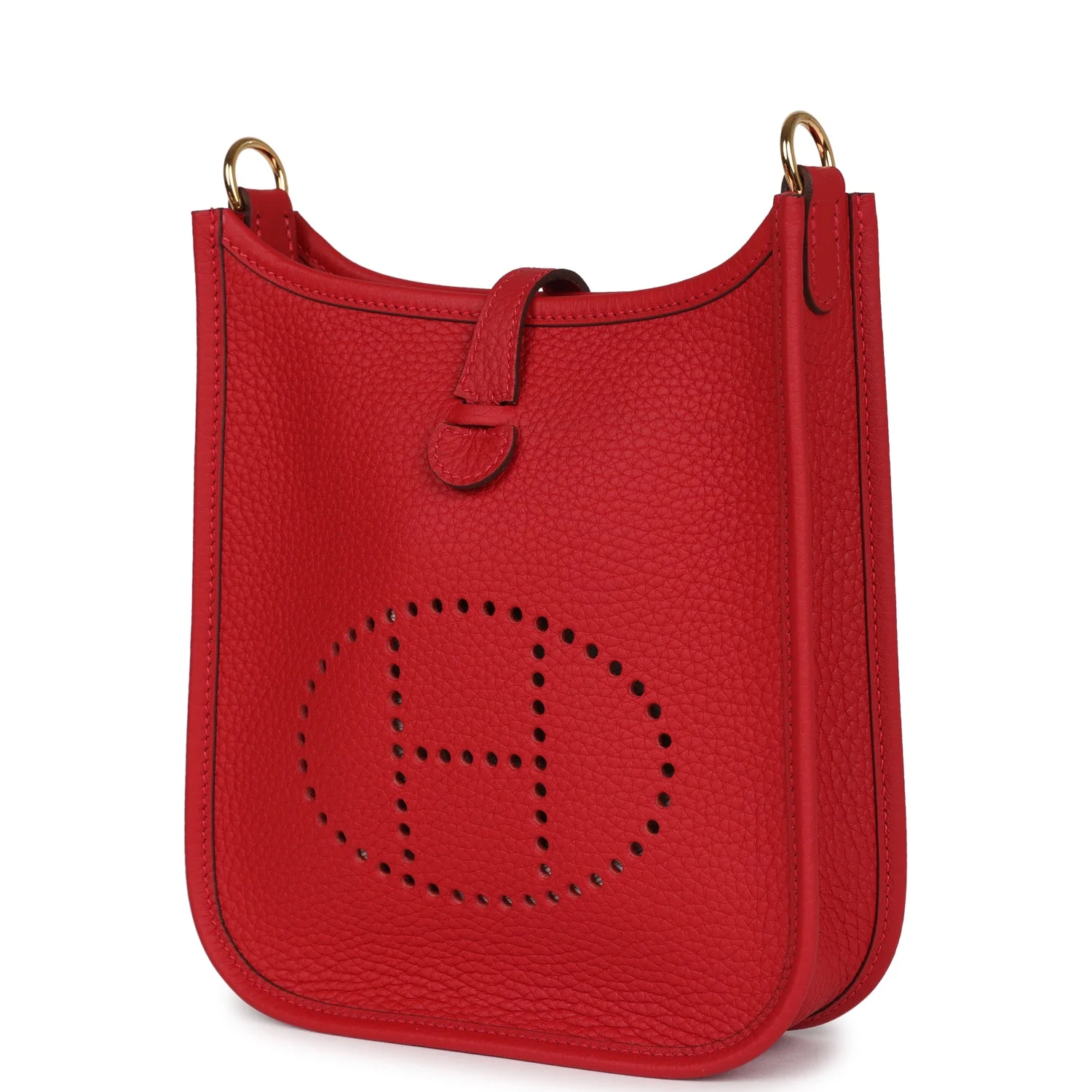 Replicate Hermes Evelyne TPM Vermillon Clemence Gold Hardware(1:1 replica)