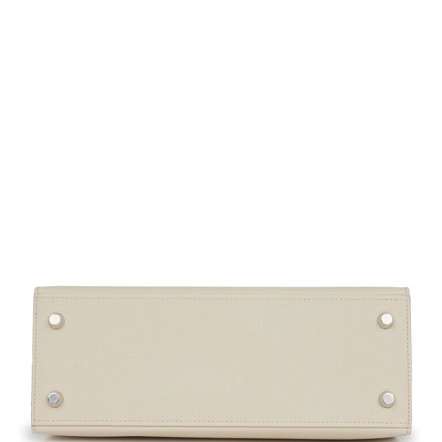 Replicate Hermes Special Order (HSS) Kelly Sellier 25 Craie and Gris Mouette Epsom Brushed Palladium Hardware(1:1 replica)