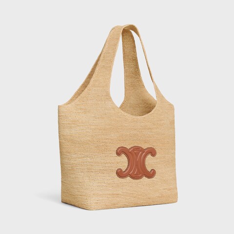 Replicate Celine Classic Panier Shopper Cabas IN RAFFIA AND CALFSKIN(1:1 replica)