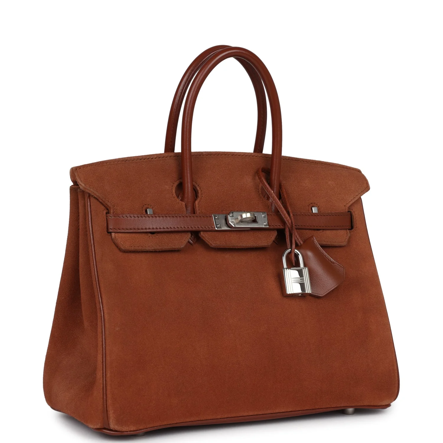 Replicate Vintage Hermes Birkin 25 Noisette Doblis and Box Palladium Hardware(1:1 replica)