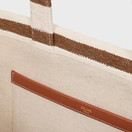 Replicate LARGE CABAS THAIS IN STRIPED TEXTILE WITH CELINE JACQUARD MULTICOLOR(1:1 replica)