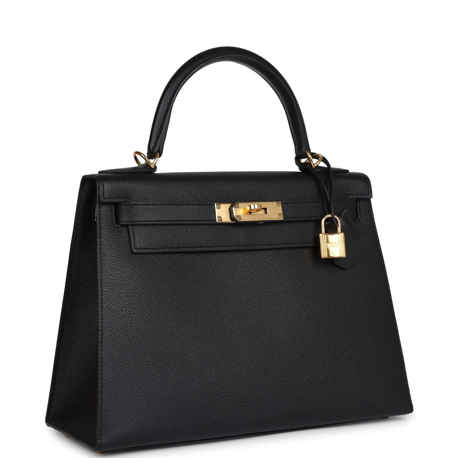 Replicate Hermes Kelly Sellier 28 Black Epsom Gold Hardware(1:1 replica)