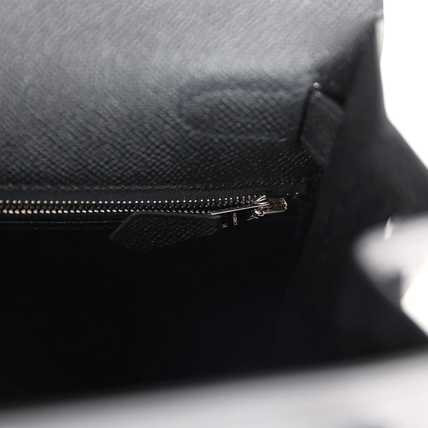 Replicate Hermes Kelly Sellier 28 Black Epsom Palladium Hardware(1:1 replica)