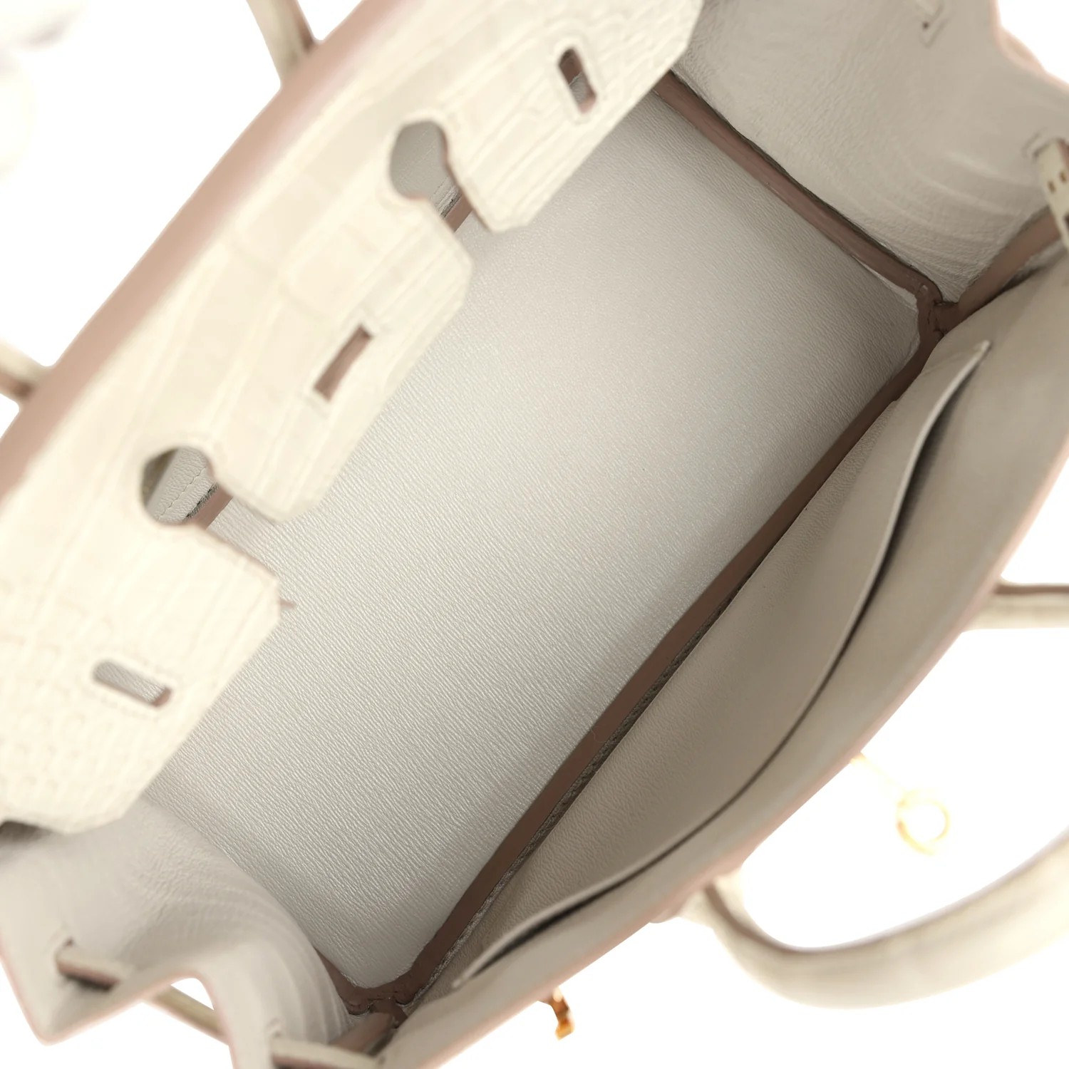 Replicate Hermes Birkin 25 Beton Matte Alligator Gold Hardware(1:1 replica)