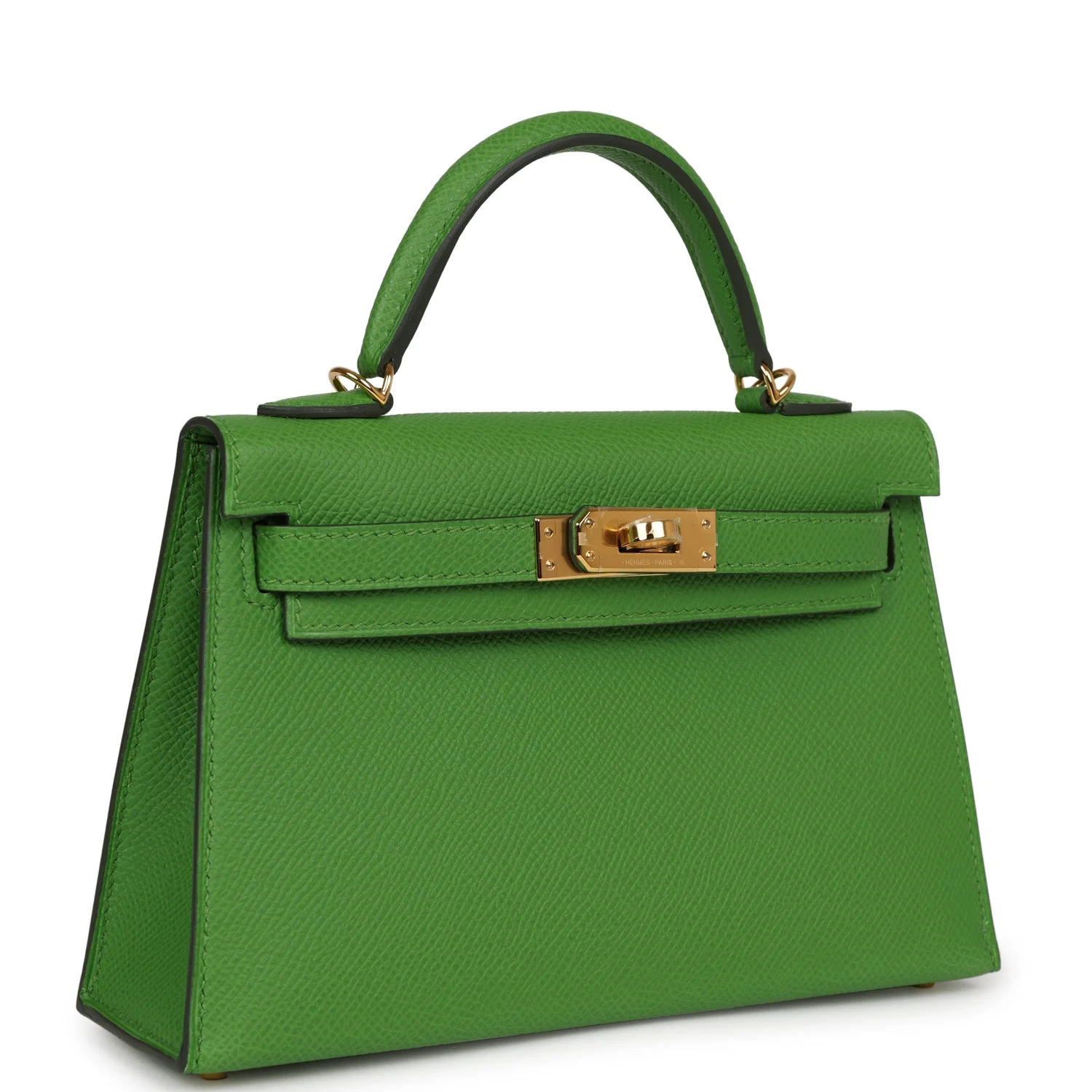 Replicate Hermes Kelly Sellier 20 Vert Yucca Epsom Gold Hardware(1:1 replica)