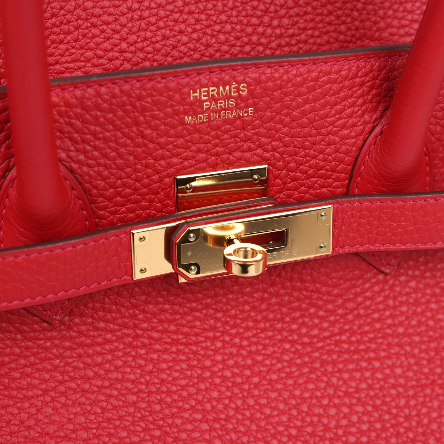 Replicate Hermes Birkin 35 Rouge Casaque Togo Gold Hardware(1:1 replica)