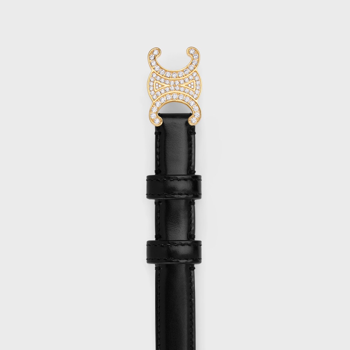 Replicate Small triomphe belt with strass in Taurillon Leather(1:1 replica)