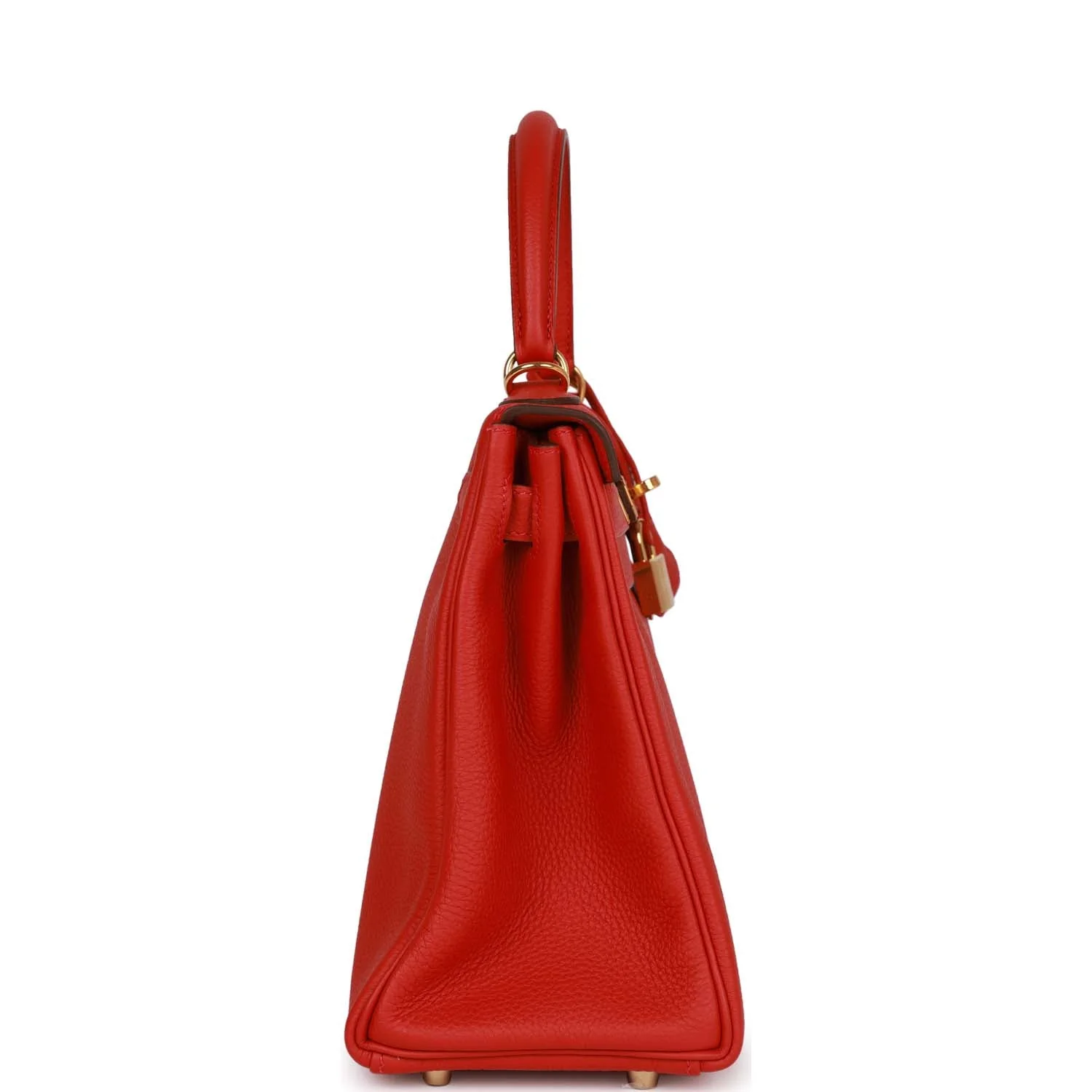 Replicate Hermes Kelly Retourne 28 Rouge Casaque Togo Gold Hardware(1:1 replica)