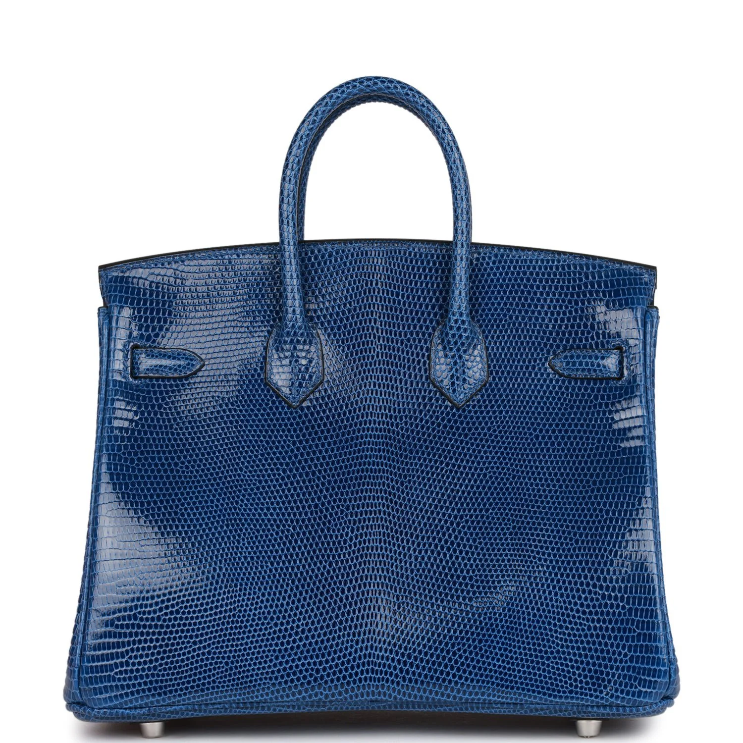 Replicate Hermes Birkin 25 Bleu Saphir Lizard Palladium Hardware(1:1 replica)