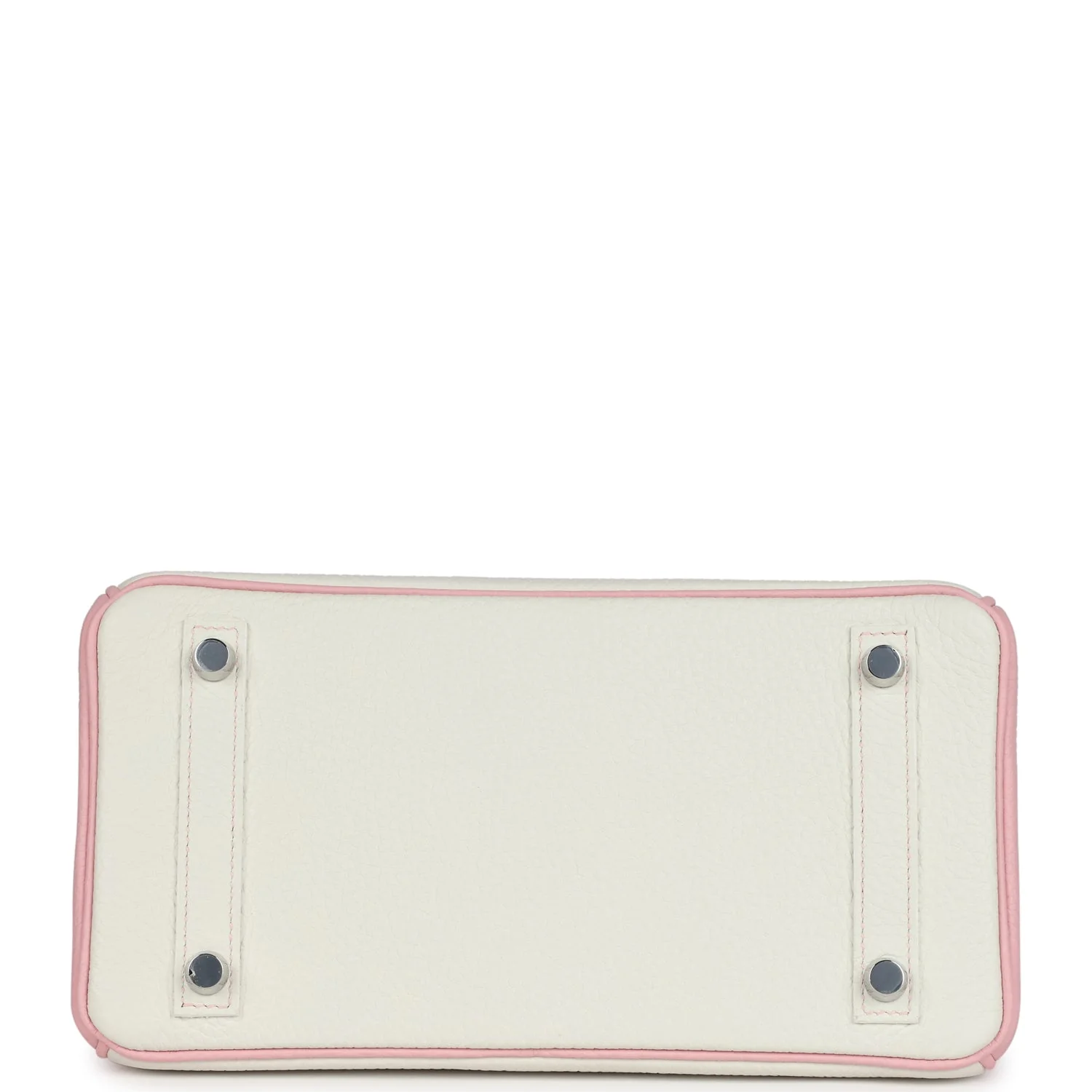 Replicate Hermes Special Order (HSS) Birkin 25 Rose Sakura and White Clemence Brushed Palladium Hardware(1:1 replica)