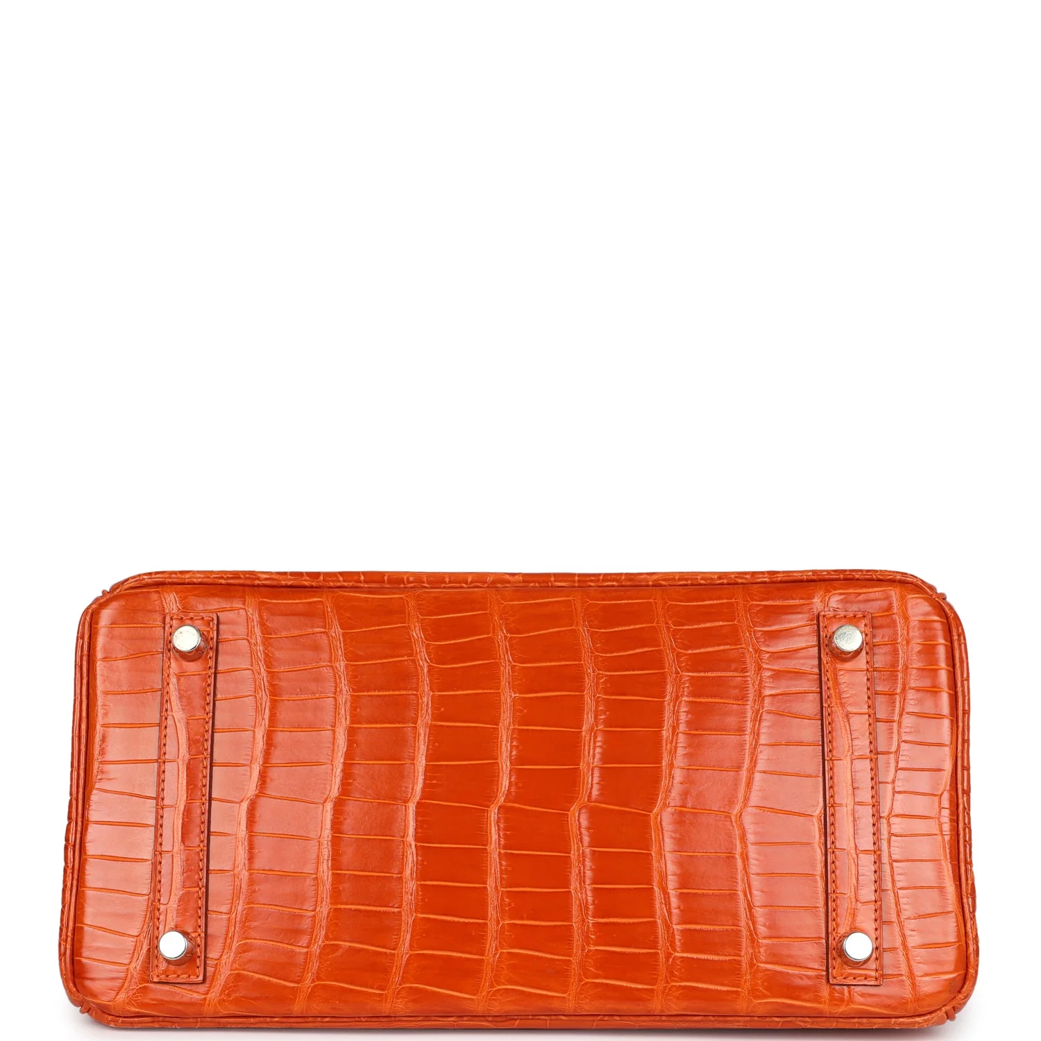 Replicate Hermes Birkin 30 Orange Shiny Porosus Crocodile Palladium Hardware(1:1 replica)