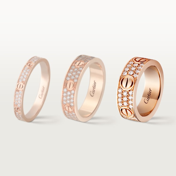 Replicate LOVE ring, classic model, paved(1:1 replica)