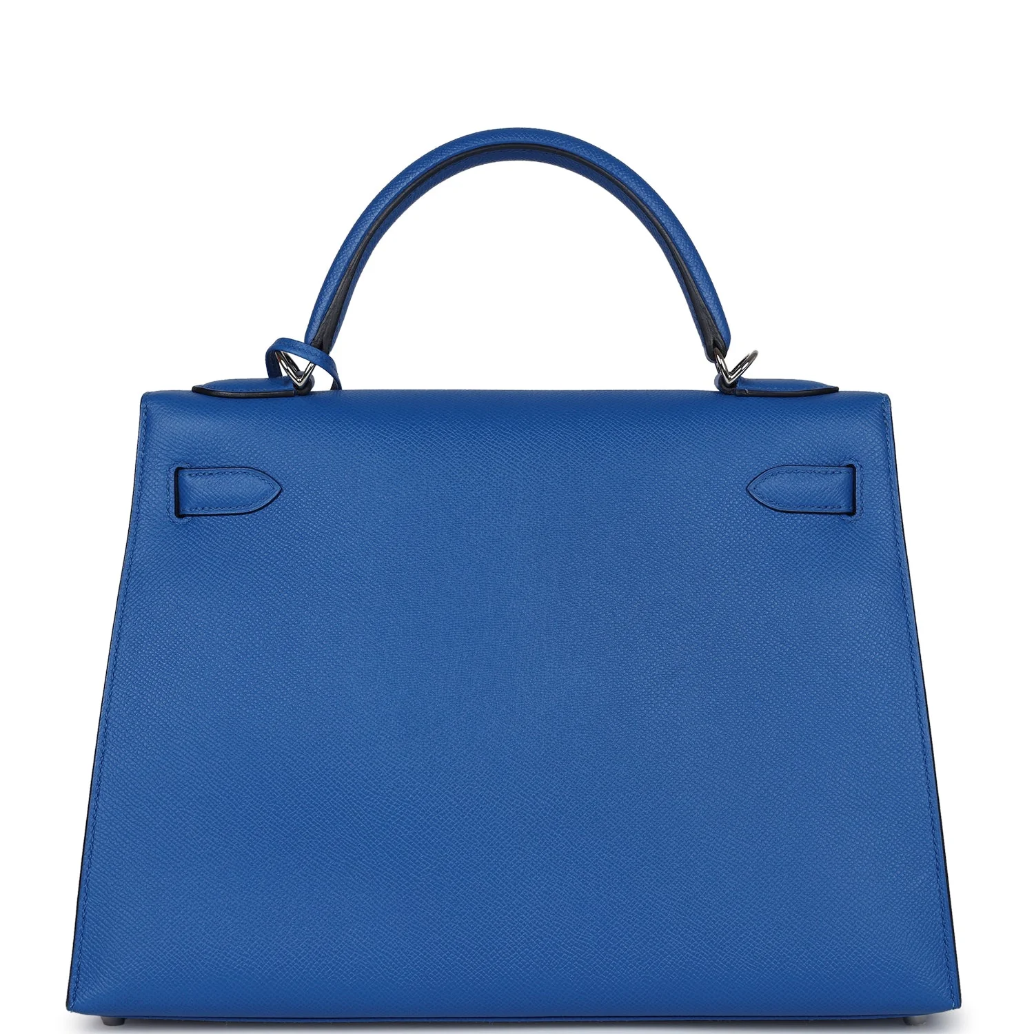 Replicate Hermes Kelly Sellier 32 Bleu France Epsom Palladium Hardware(1:1 replica)