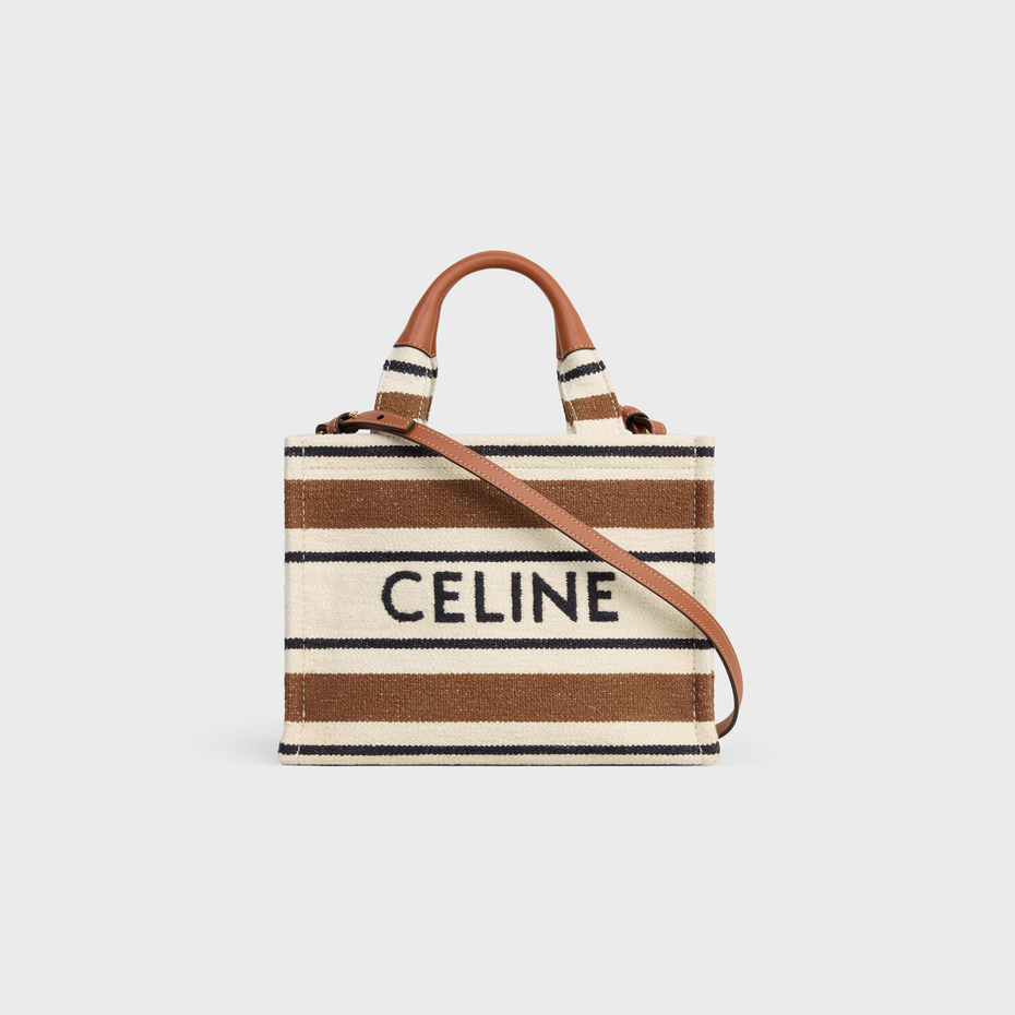 Replicate SMALL CABAS THAIS IN STRIPED TEXTILE WITH CELINE JACQUARD MULTICOLOR(1:1 replica)
