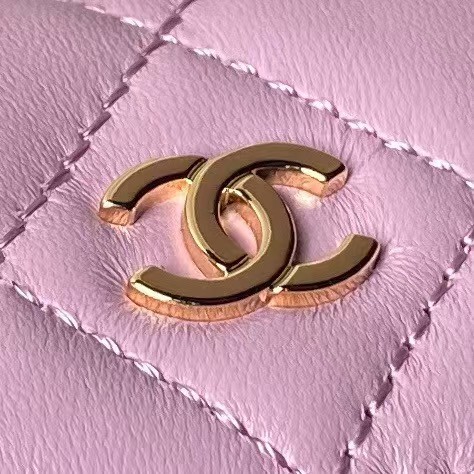 Replicate Chanel 24C AP3573 Mini Backpack Lambskin Gold Metal Purple(1:1 replica)
