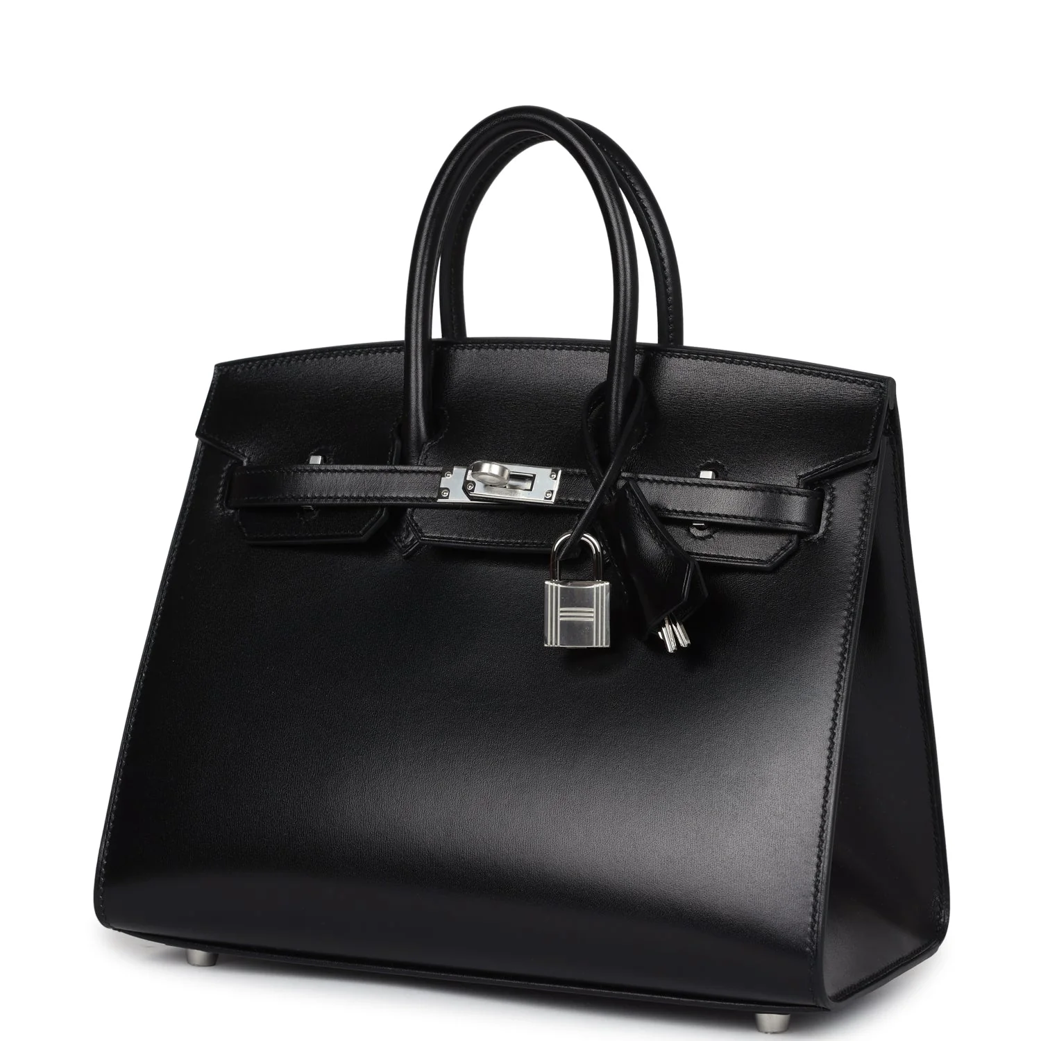 Replicate Hermes Birkin Sellier 25 Black Box Palladium Hardware(1:1 replica)