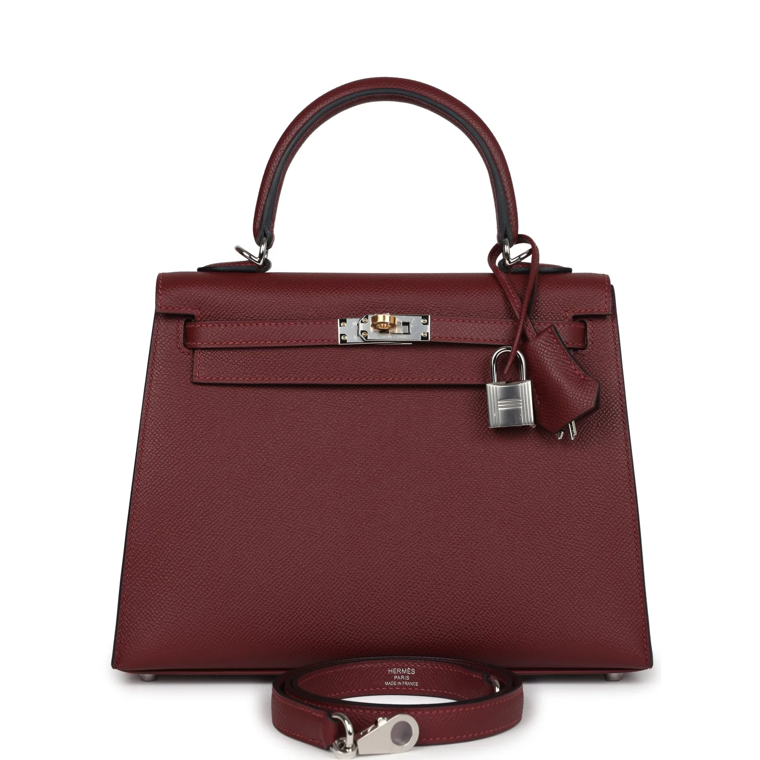Replicate Hermes Kelly Sellier 25 Rouge H Epsom Electrum Hardware(1:1 replica)
