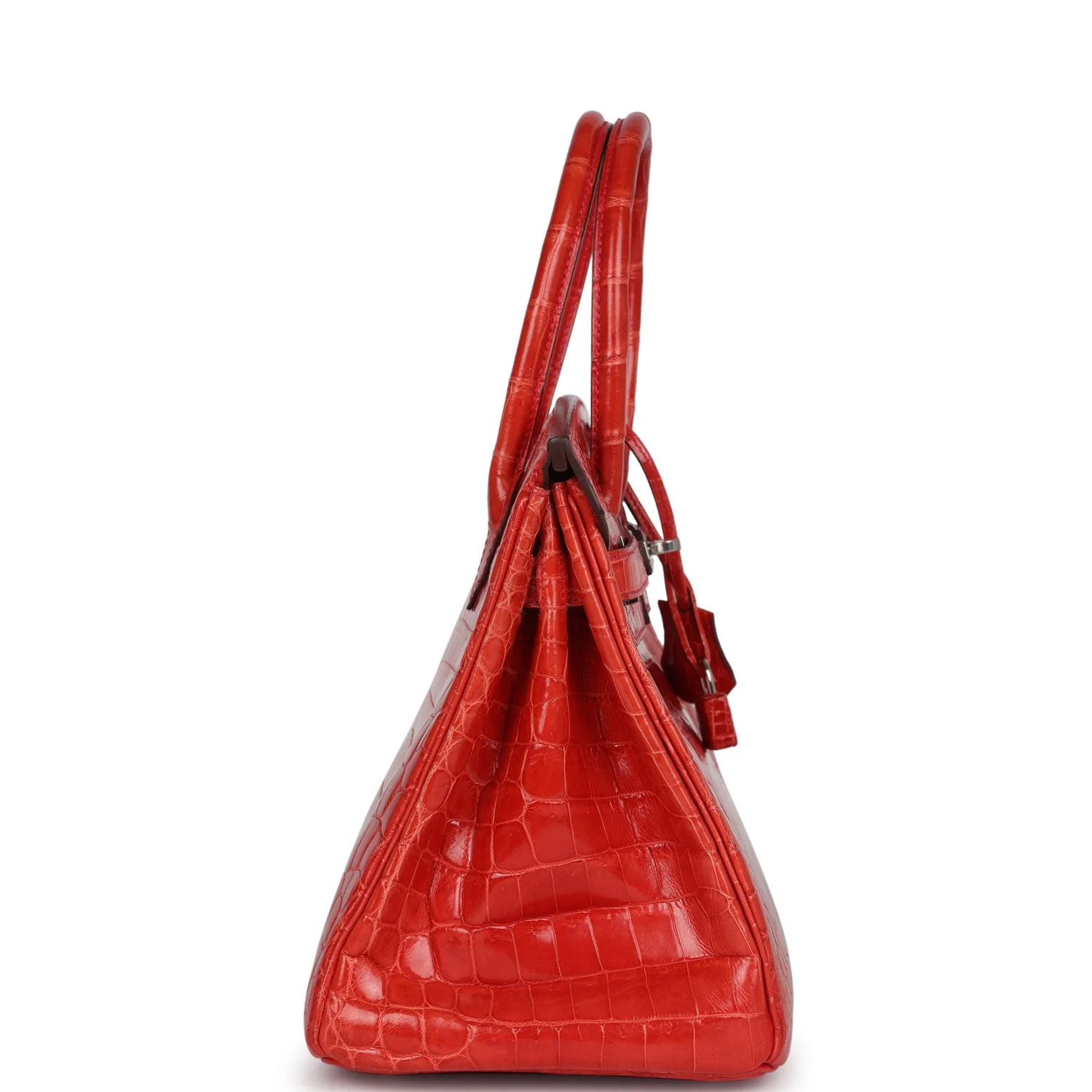 Replicate Hermes Birkin 30 Geranium Shiny Niloticus Crocodile Palladium Hardware(1:1 replica)