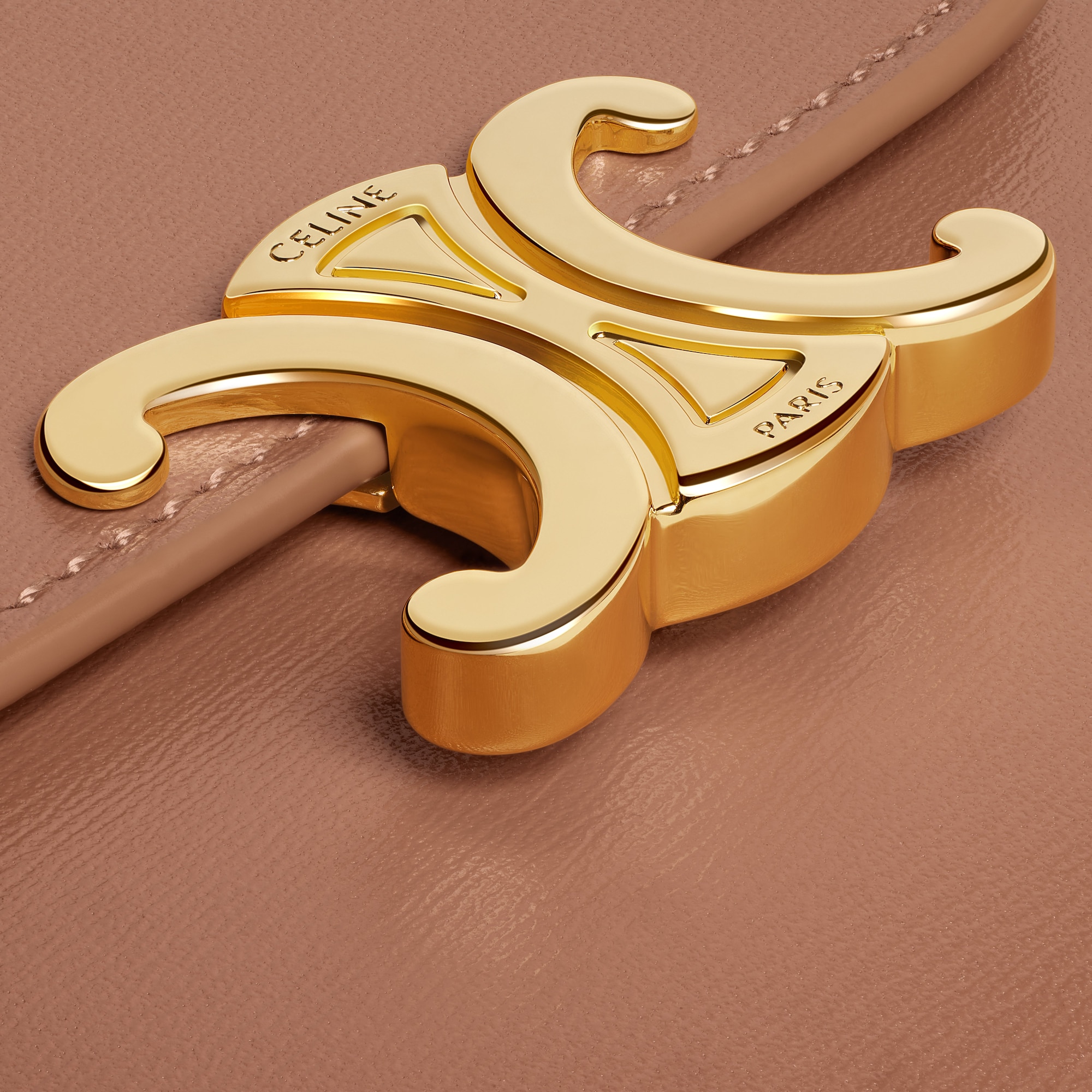 Replicate SMALL FLAP WALLER TRIOMPHE IN SHINY CALFSKIN BRONZE(1:1 replica)