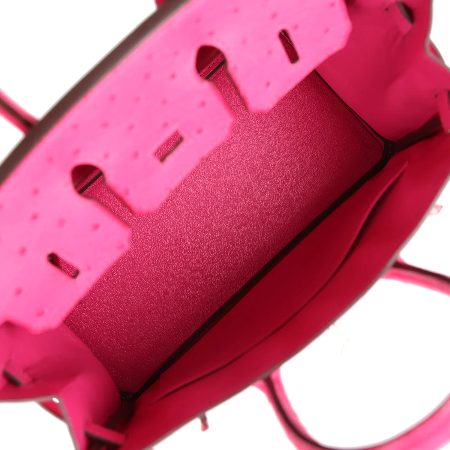 Replicate Hermes Birkin 25 Rose Tyrien Ostrich Palladium Hardware(1:1 replica)