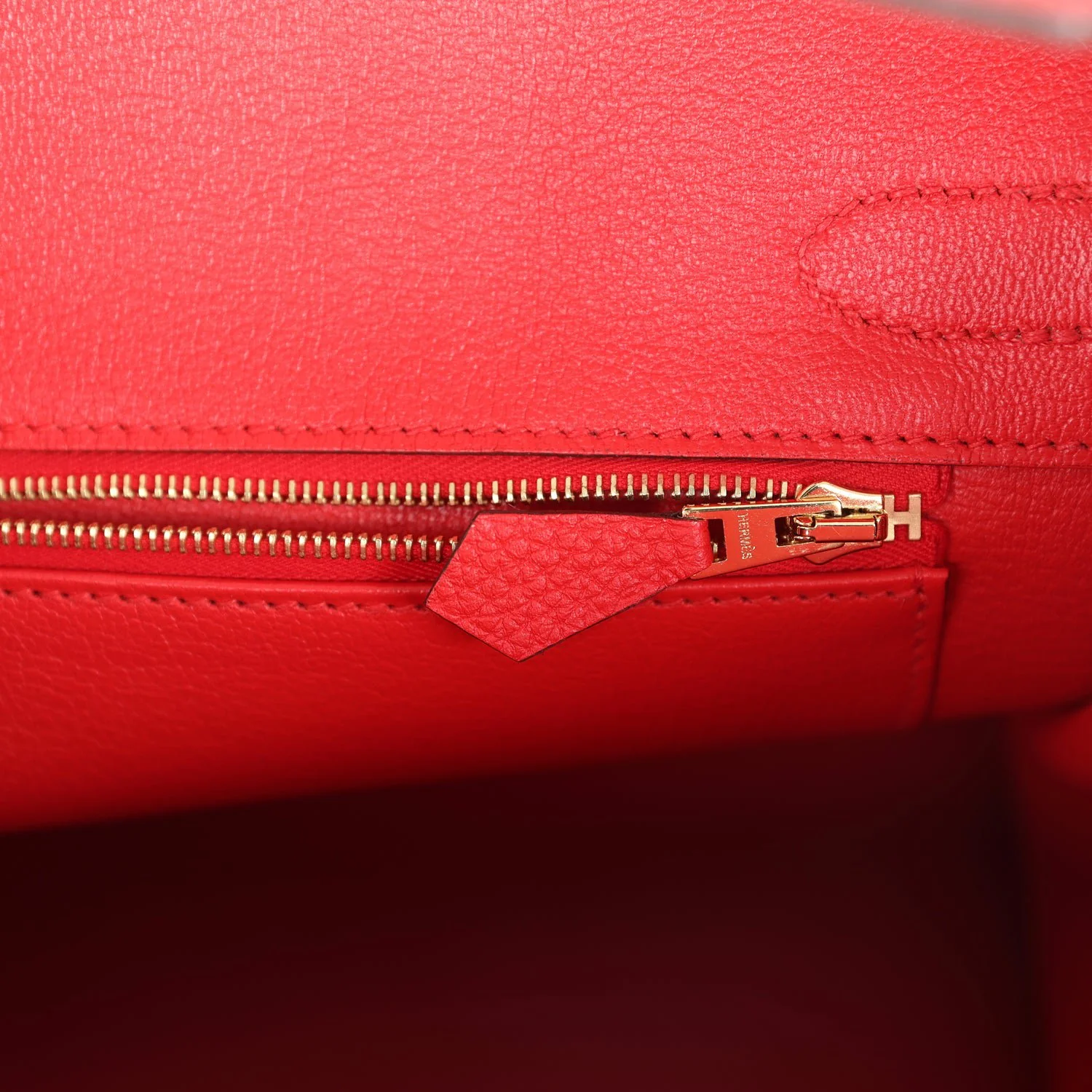 Replicate Hermes Birkin 30 Rouge de Coeur Togo Gold Hardware(1:1 replica)