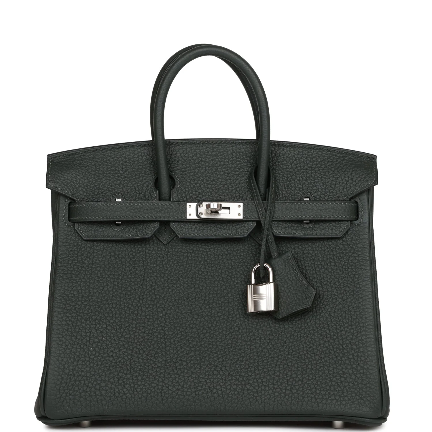 Replicate Hermes Birkin 25 Vert Fonce Togo Palladium Hardware(1:1 replica)