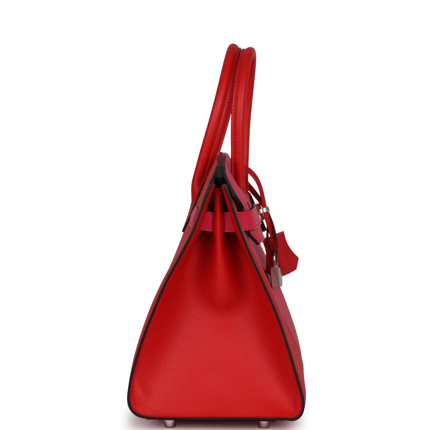 Replicate Hermes Casaque Birkin Sellier 30 Rouge De Coeur and Rose Extreme Epsom Palladium Hardware(1:1 replica)